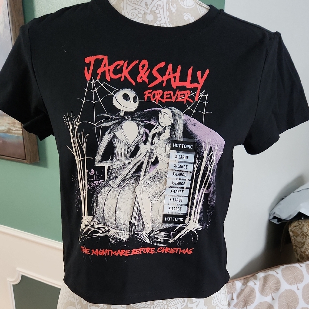 Nightmare Before Christmas Jack And Sally Forever  BBY TEE